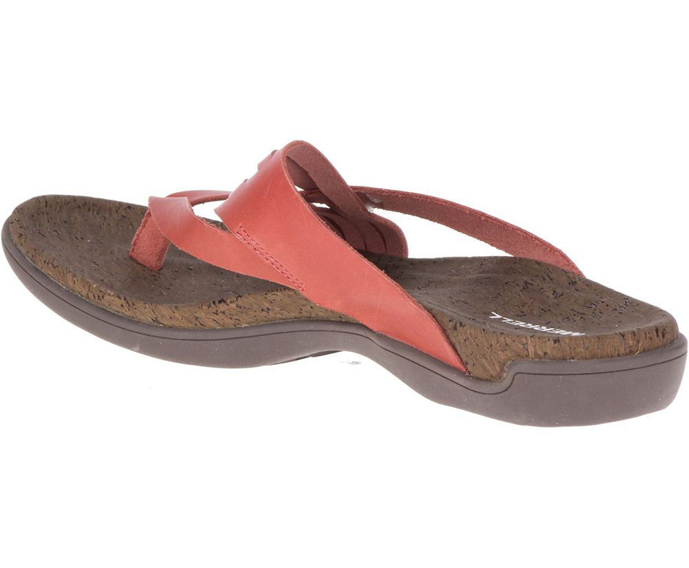 Merrell Sandals Red - District Mahana Post - Womens 35TXOVKPL
